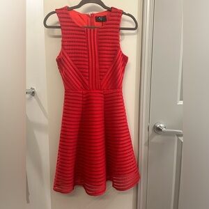 AX Paris MIDI Dress Red Cutouts Sleeveless Formal 4